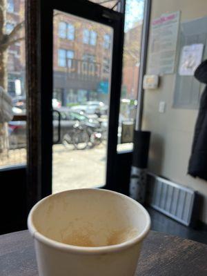 Latte and street view