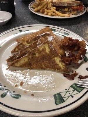 Lovely French toast, and delicious BLT, highly rec....   Ommended