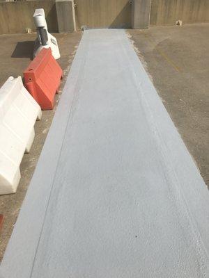 Traffic Coatings: Apex installed this urethane waterproof parking deck vehicular coating system in Jackson TN.