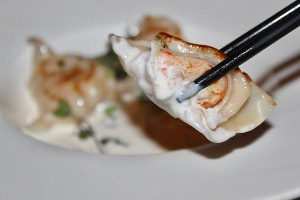 For Shared Plates we had Lobster Dim Sum. The Lobster Dim Sum was made with lobster, shrimp paste, & ginger beurre blanc. YUM