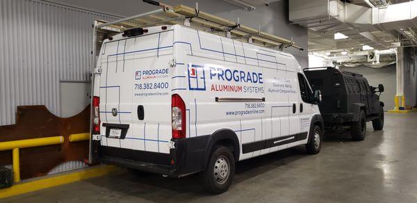 Commercial vehicle wrap done for RAM van for aluminum distributors from New Jersey, using Avery and 3M vinyl