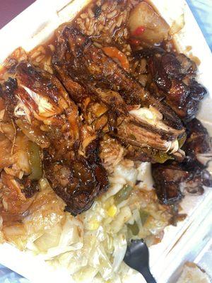 Brown Stew Chicken Meal