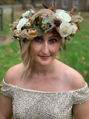 Bridal head wreath.