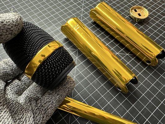 Gold wrapped microphone