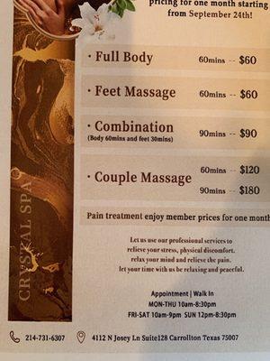 They also have a $10 gift card and a great holiday sale with a $45 foot massage.