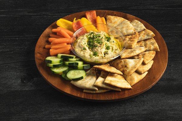 Humus + Pita with veggies