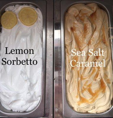 Lemon Sorbetto Sea Salt Caramel Gelato