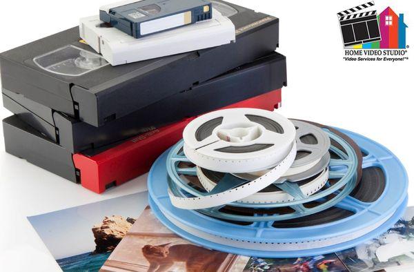 All video formats, slides, 8mm & 16mm film and DVD's..
 we convert it all!