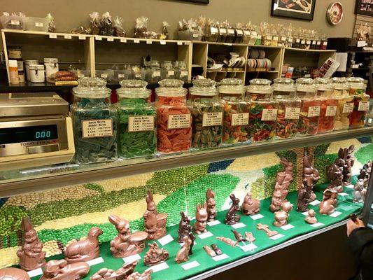 Easter chocolate display