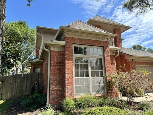 6 inch seamless gutters on this beautiful Cypress,TX home!