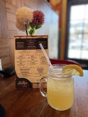 Rosemary-peach lemonade