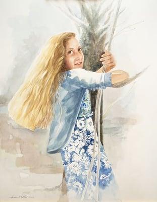 Watercolor portrait.