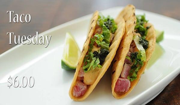 $6.00 for Two Ahi Tuna Tacos on Tuesday!