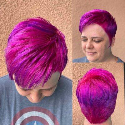 Pink and purple pixie