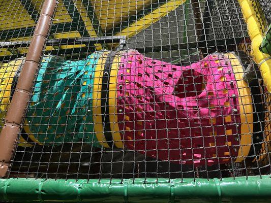 Ripped playground tunnel