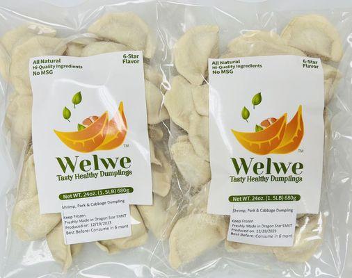 Welwe frozen dumplings -  freshly produced weekly in Dragon Star Super Market Kitchen