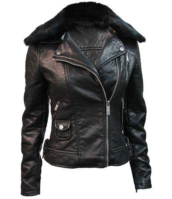 Top Gun® Women's Textured Vegan Leather Motorcycle Jacket