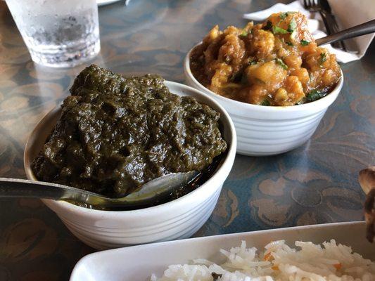 Lamb saag and Aloo Ghoobi, yummy yummy!