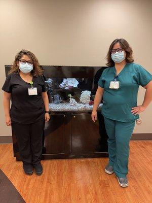 The Neurology department nurses who make you feel as serene as the fishbowl in their office!