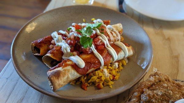 Beef enchiladas