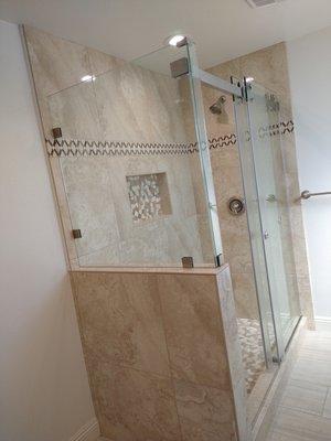 Custom sliding shower doors