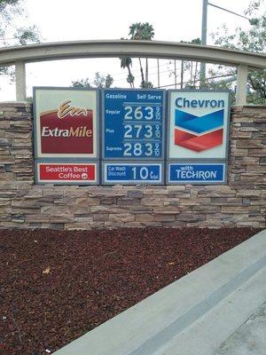 This Chevron is waaaaay cheaper than the other Chevrons we go to. Might be a drive, but well worth it.