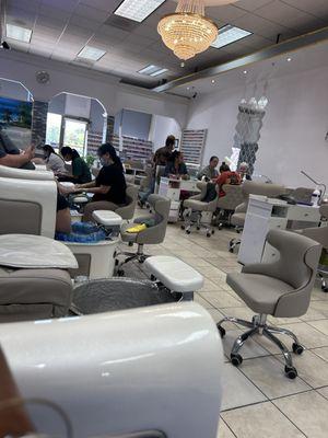 Inside the salon