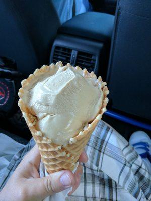 Homemade waffle cone!