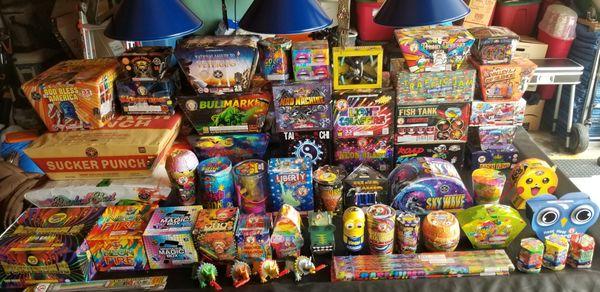 1st Round of My Big Purchase from Wholesale Fireworks