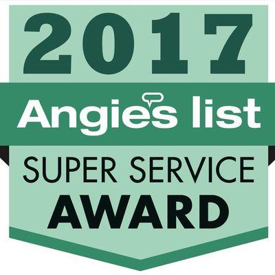 Angie's List super service award winner for the fourth year in a row!