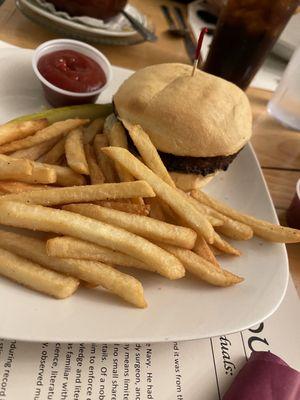 Burger and fries