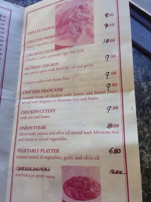 The other side if the menu