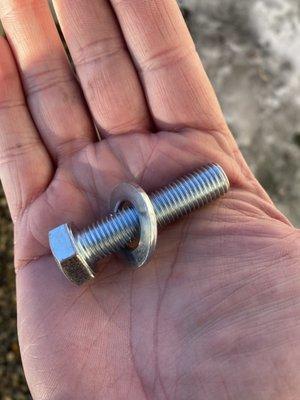 Not a small bolt.