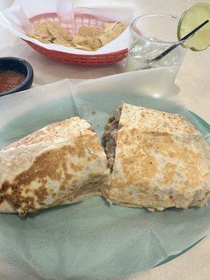 Chicken burrito...HUGE!!