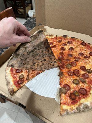 Perfectly cooked crust