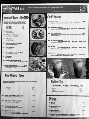 Menu (front)