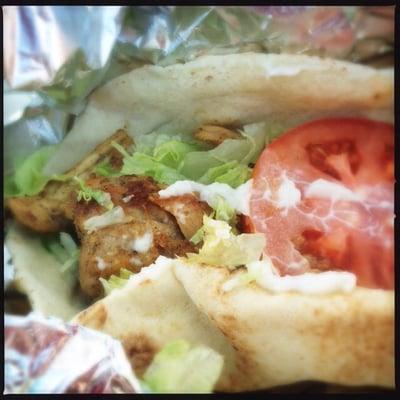 Chicken shawarma sandwich for $8.