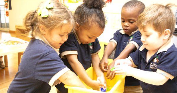 laying with water is another enjoyable sensorial activity which develops children's cognitive abilities and gross motor skills