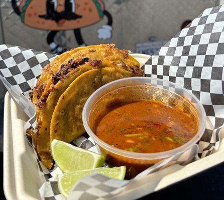 Quesabirrias with Consommé