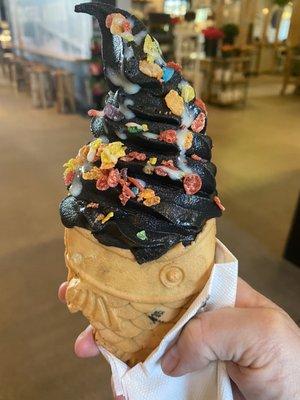 Black sesame ice cream