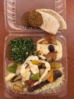 Lamb kefta plate w 2 falafel