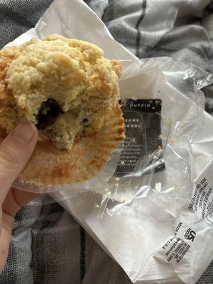 Schwartz Brothers Bakery Blueberry Muffin (Banana bread is also prepackaged from this place). $2.75/piece