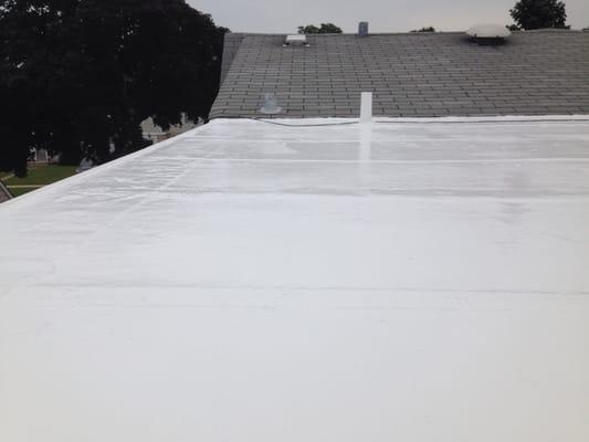 Flat roof silicone coating great way to stop the problems with the leaky roofs