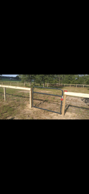 installed new fence with gate door (400 ft)