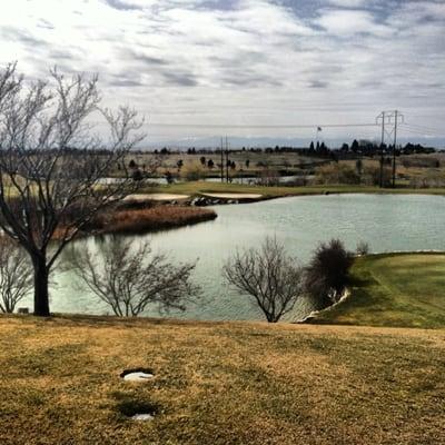 Looking down on hole #4