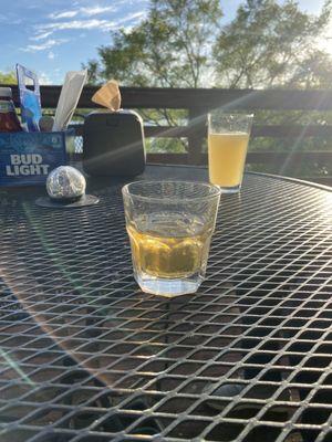 Bourbon and a view!  Perfect!