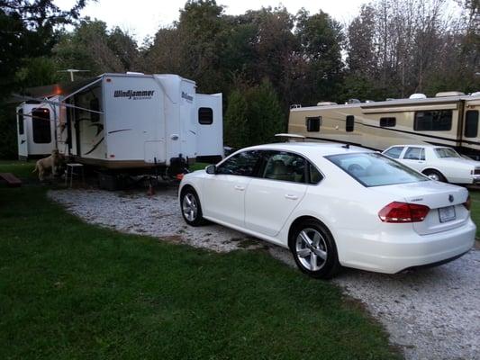 The photos you see besides mine, are the conference center grounds.  That is separate from the RV Park and a bit of a distance.