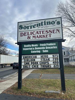 Sign for Sorrentino's