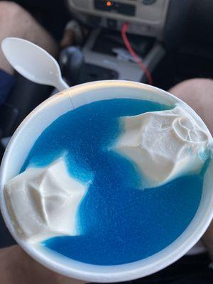 Blue Raspberry Slush Float