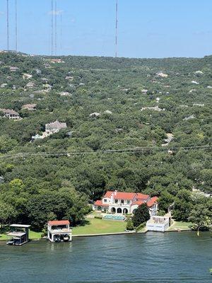 Rich people houses on the lake